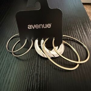 Avenue gold & silver tone hoop Earrings different shapes